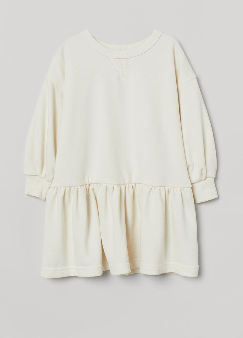 Молочное платье-свитшот H&M (221723254)