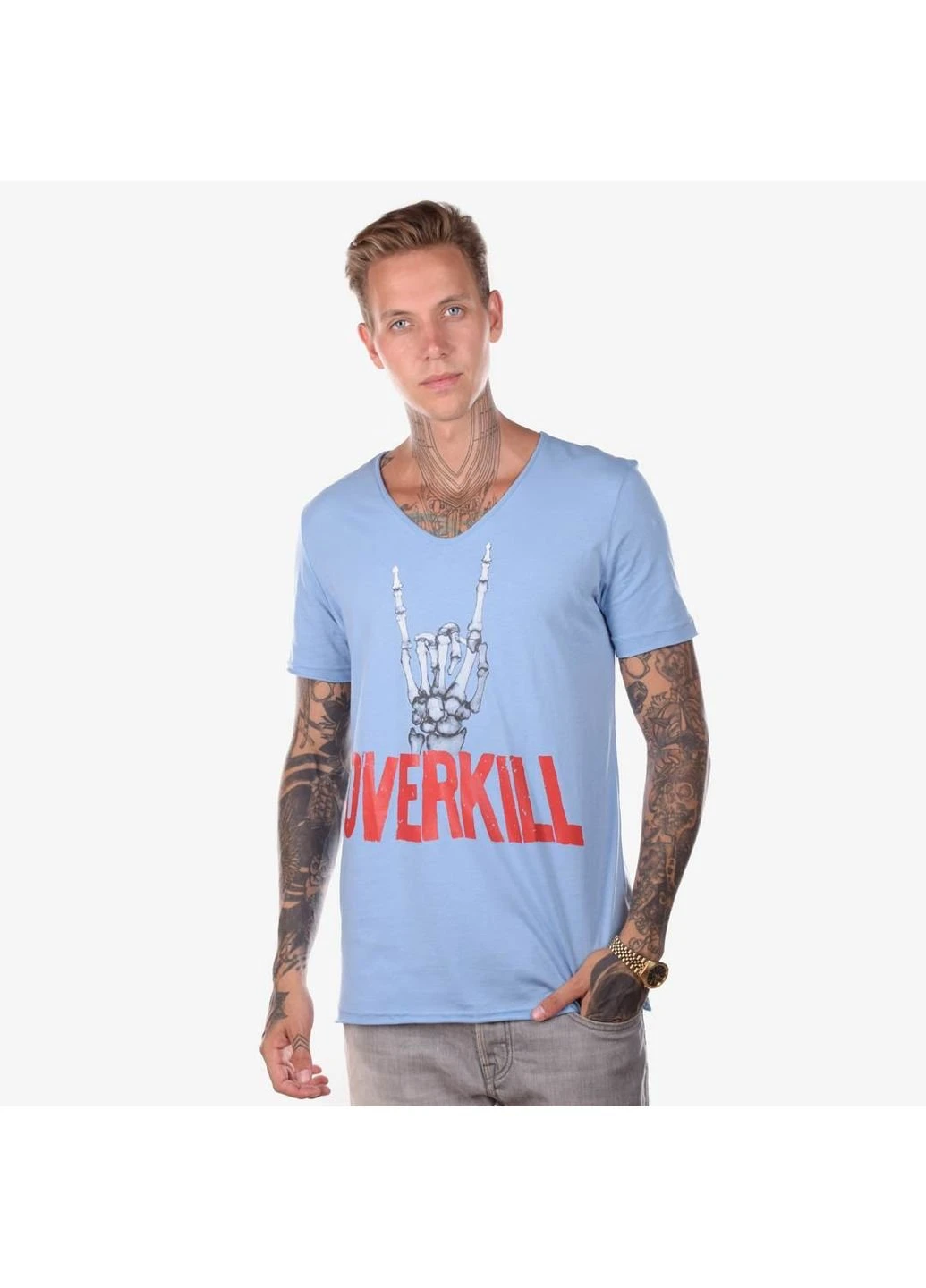 Голубая футболка мужская overkill голубой Power