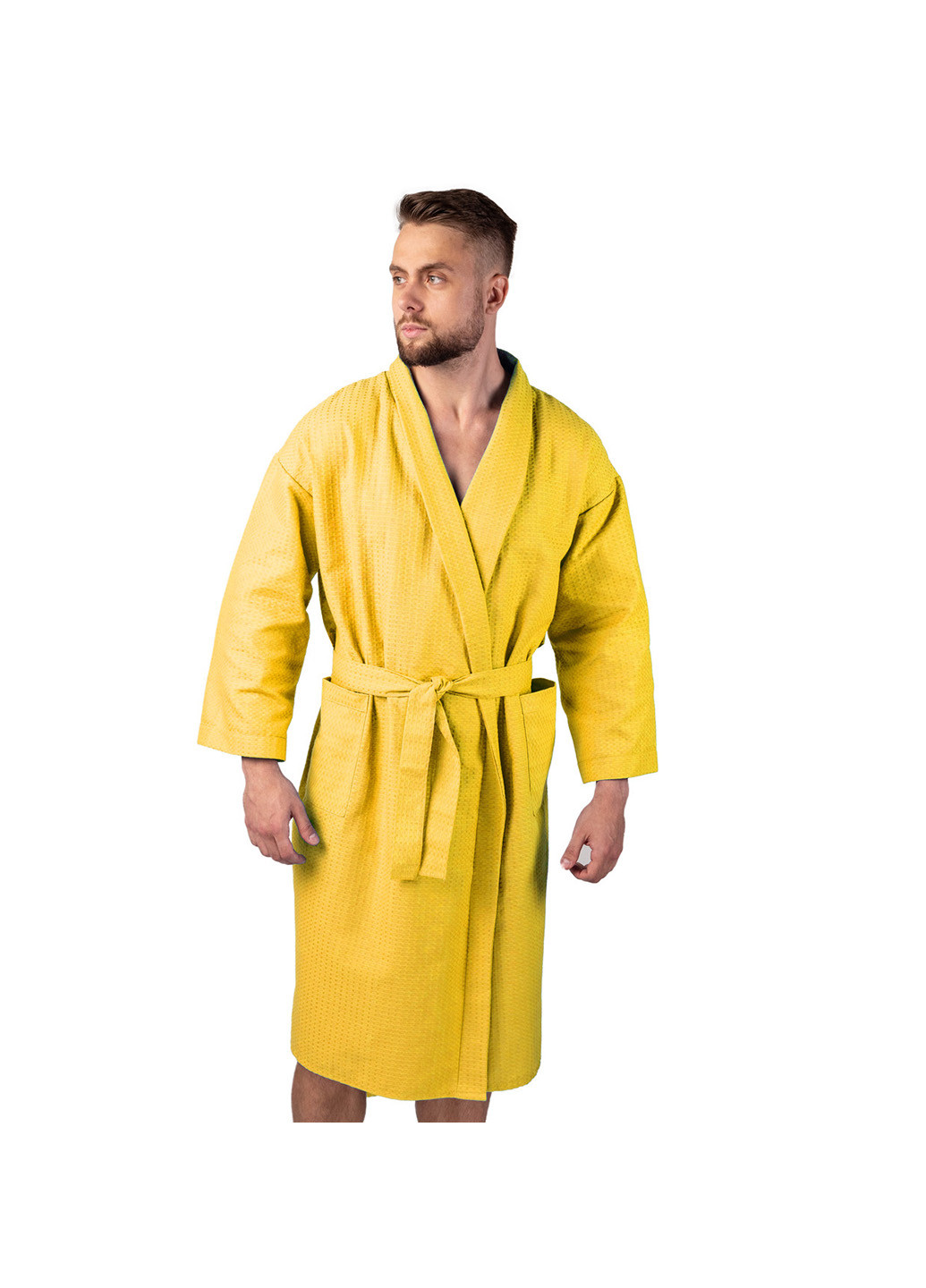Чоловік вафельний халат L Luxyart (216134803)