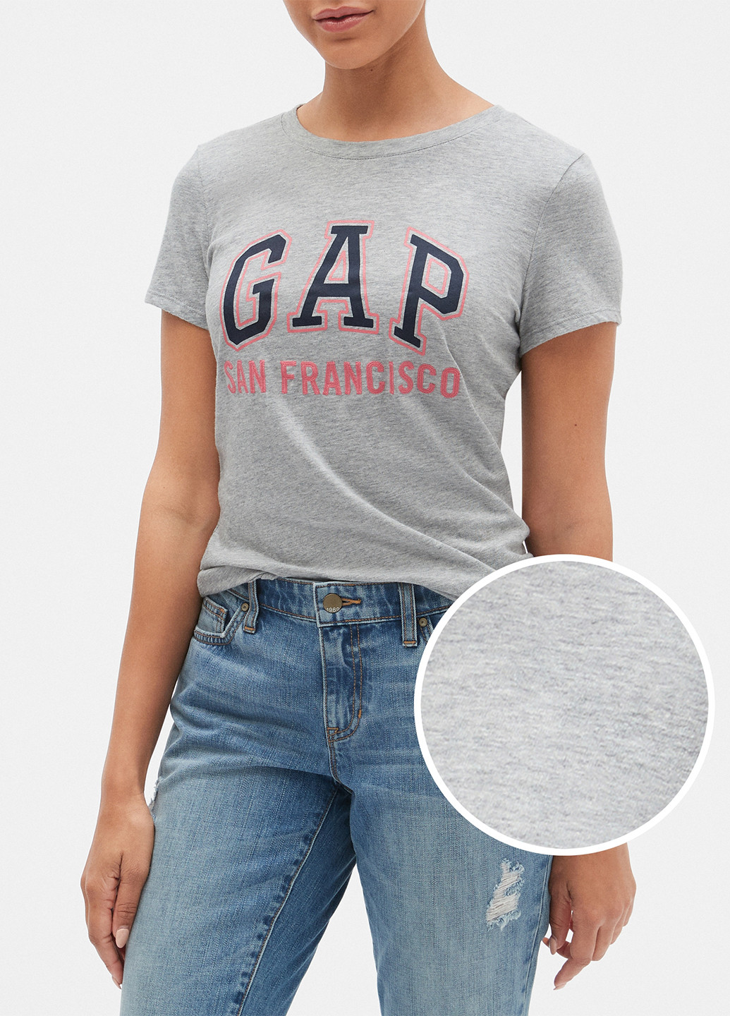 Серая летняя футболка Gap