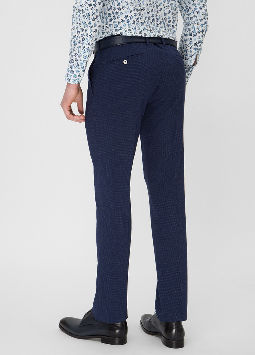 Синие классические демисезонные со средней талией брюки NAVI