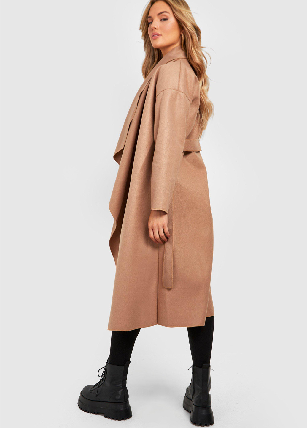 Светло-коричневое демисезонное Пальто Boohoo