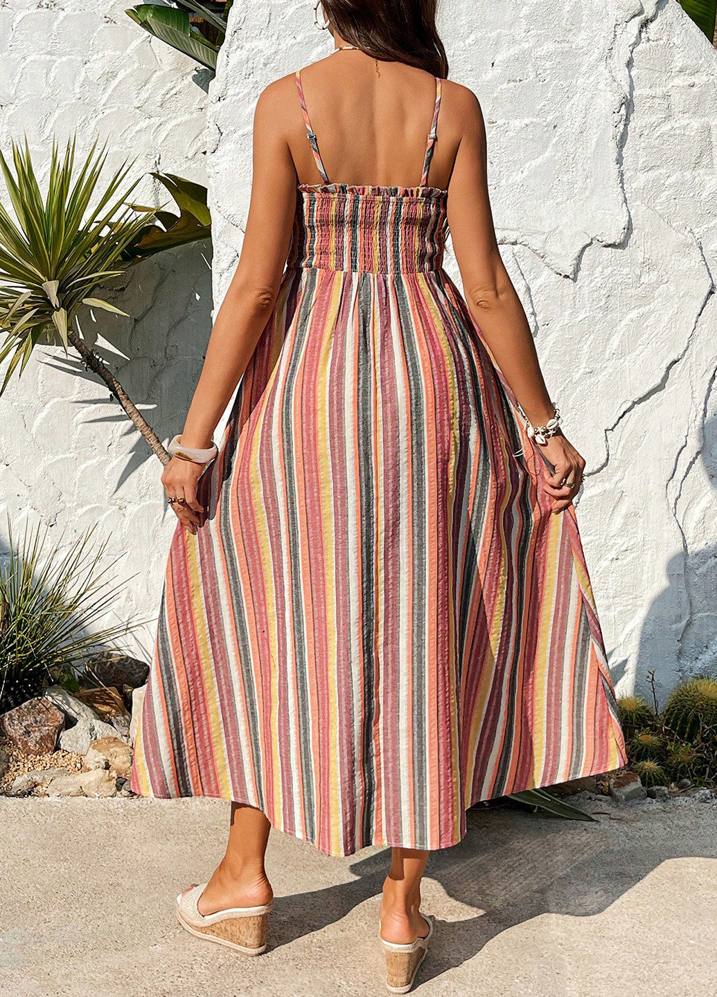 Комбінована кежуал сукня для вагітних а-силует SHEIN в смужку