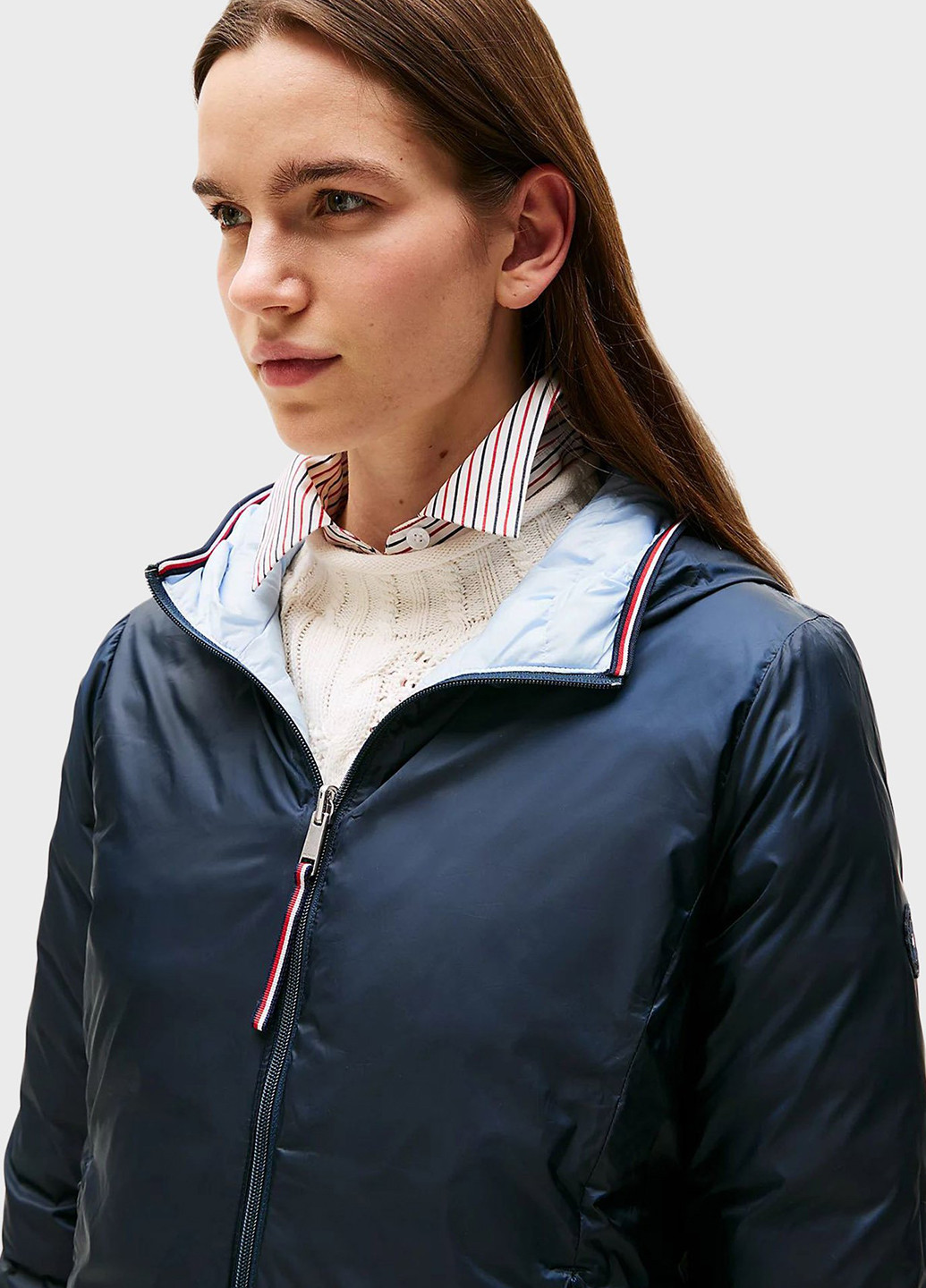 Синяя демисезонная куртка двусторонняя Tommy Hilfiger