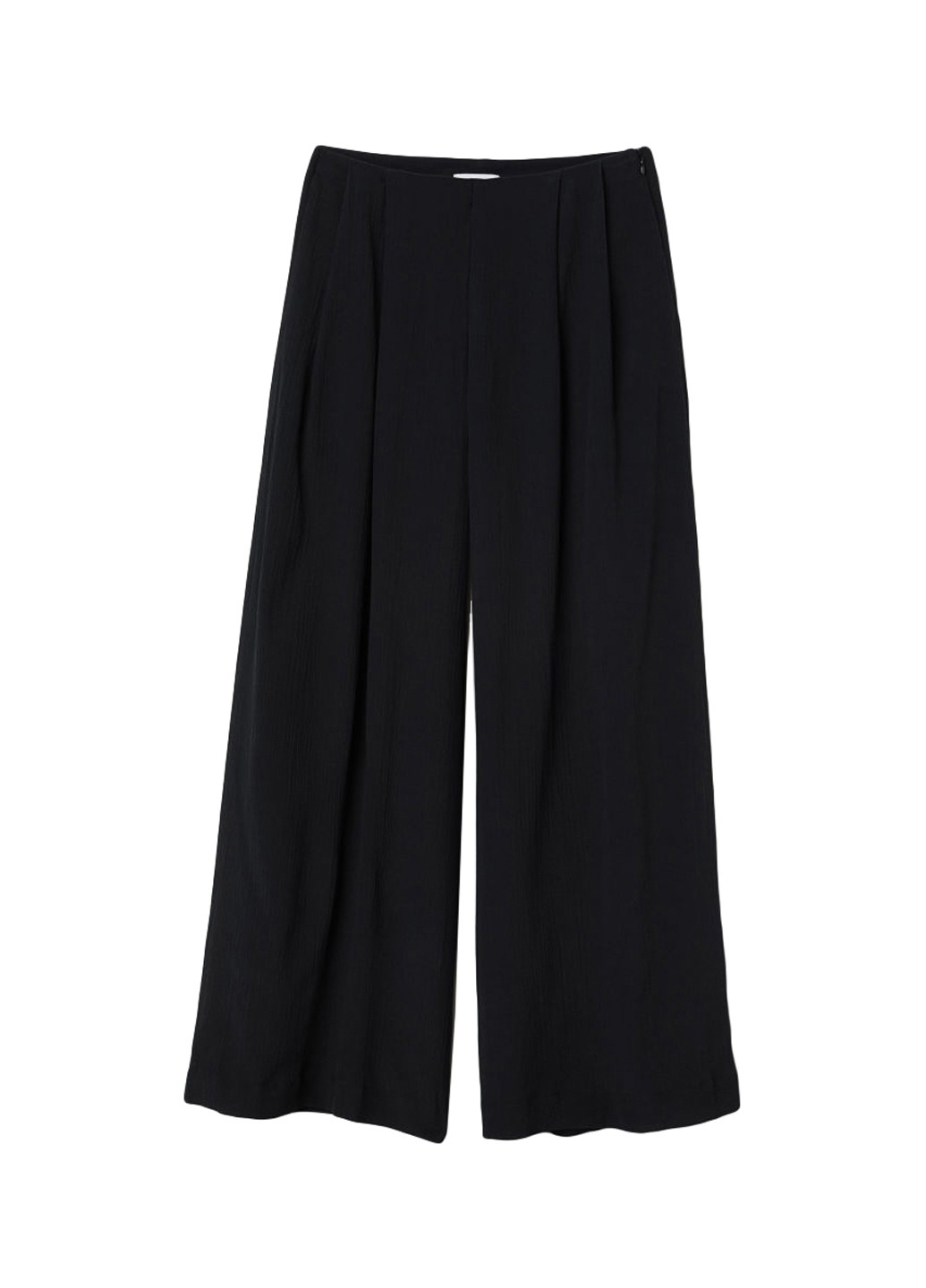 Черные кэжуал летние палаццо брюки H&M