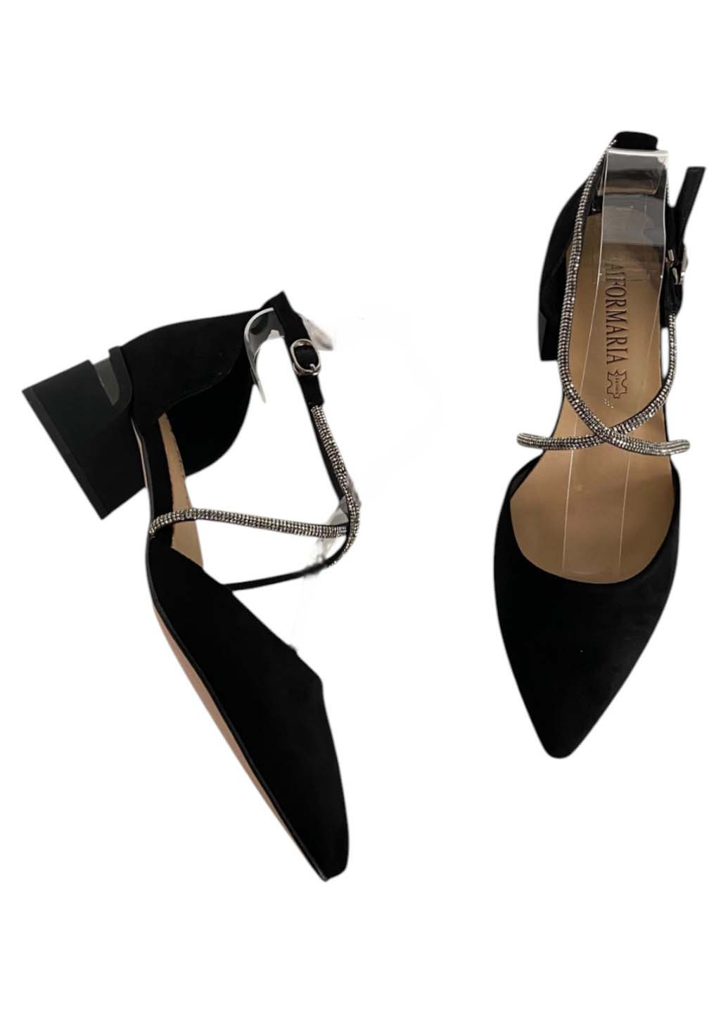 Aiformaria Туфлі т-страп чорний з натуральна замша, китай — літо (333803683)