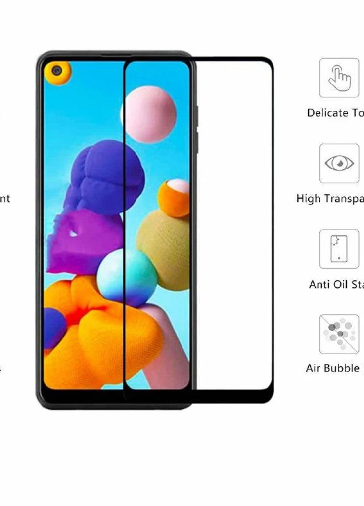 Скло захисне Samsung A21S (Black) (121277) (121277) Drobak (203960788)