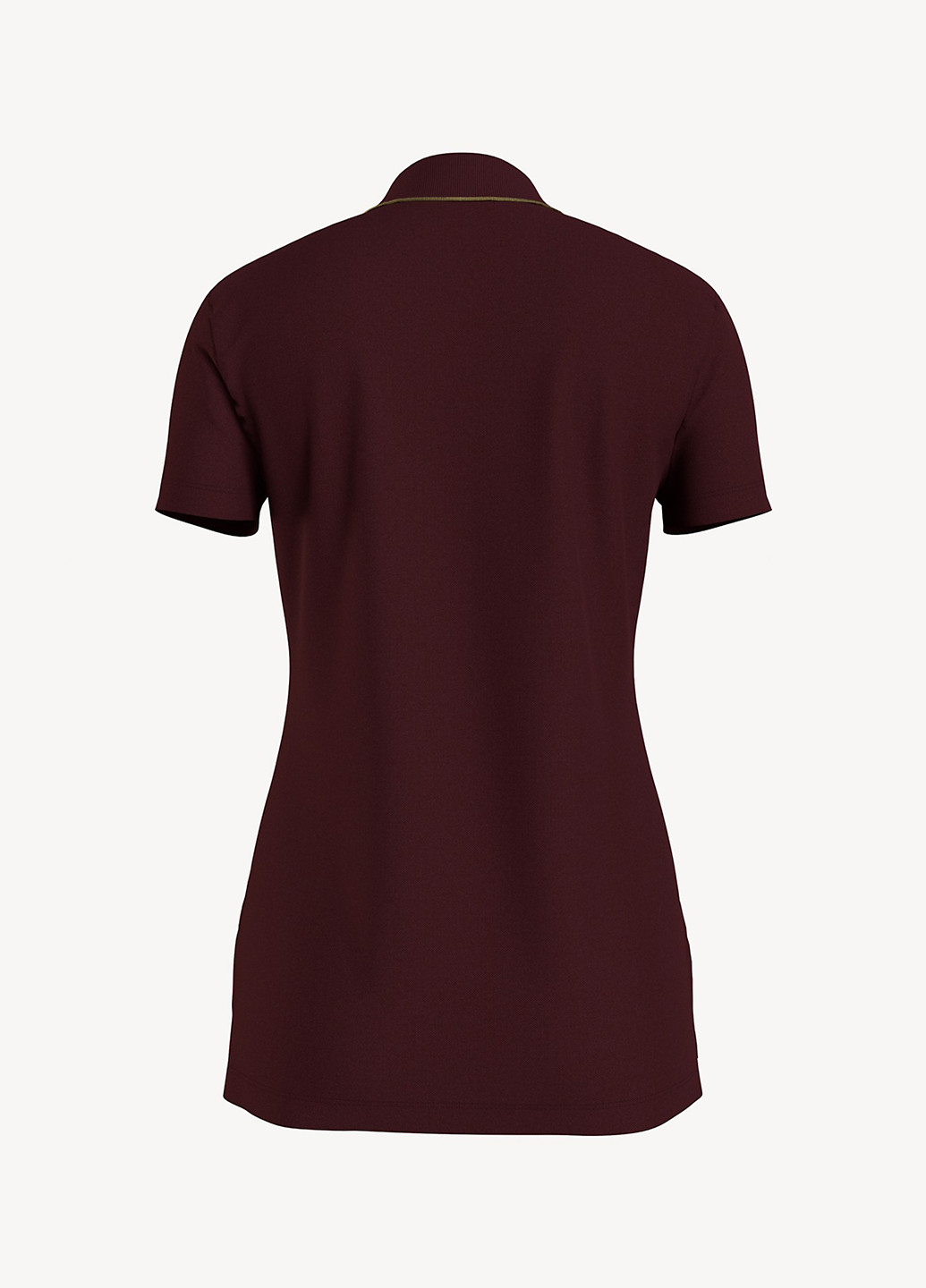 Бордовая женская футболка-поло Tommy Hilfiger однотонная