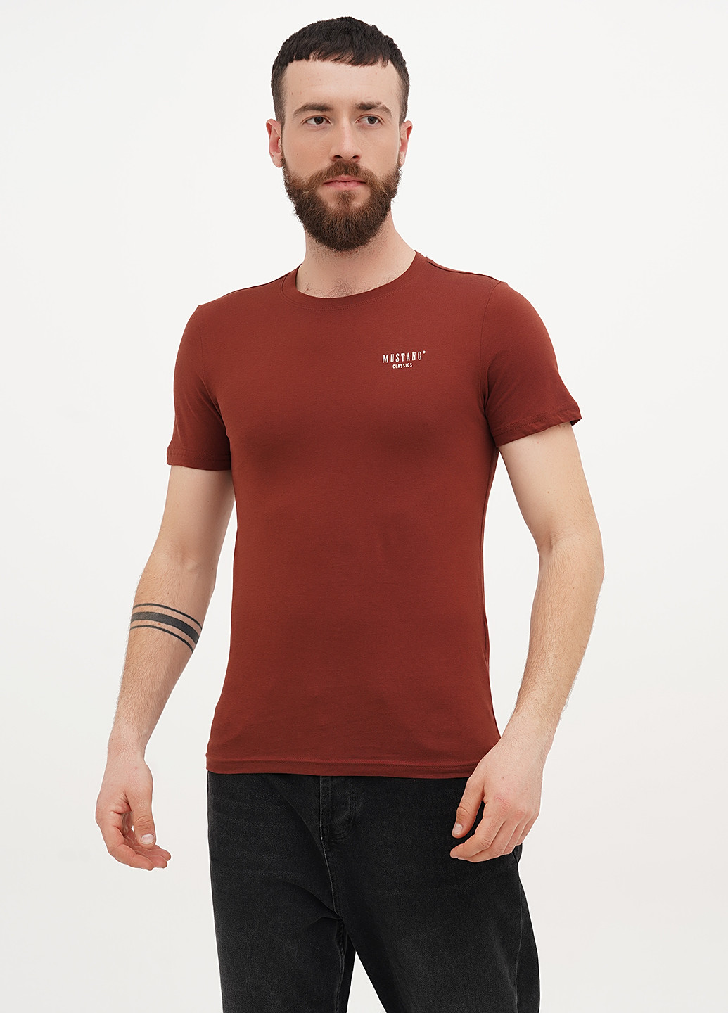 Коричнева футболка Mustang
