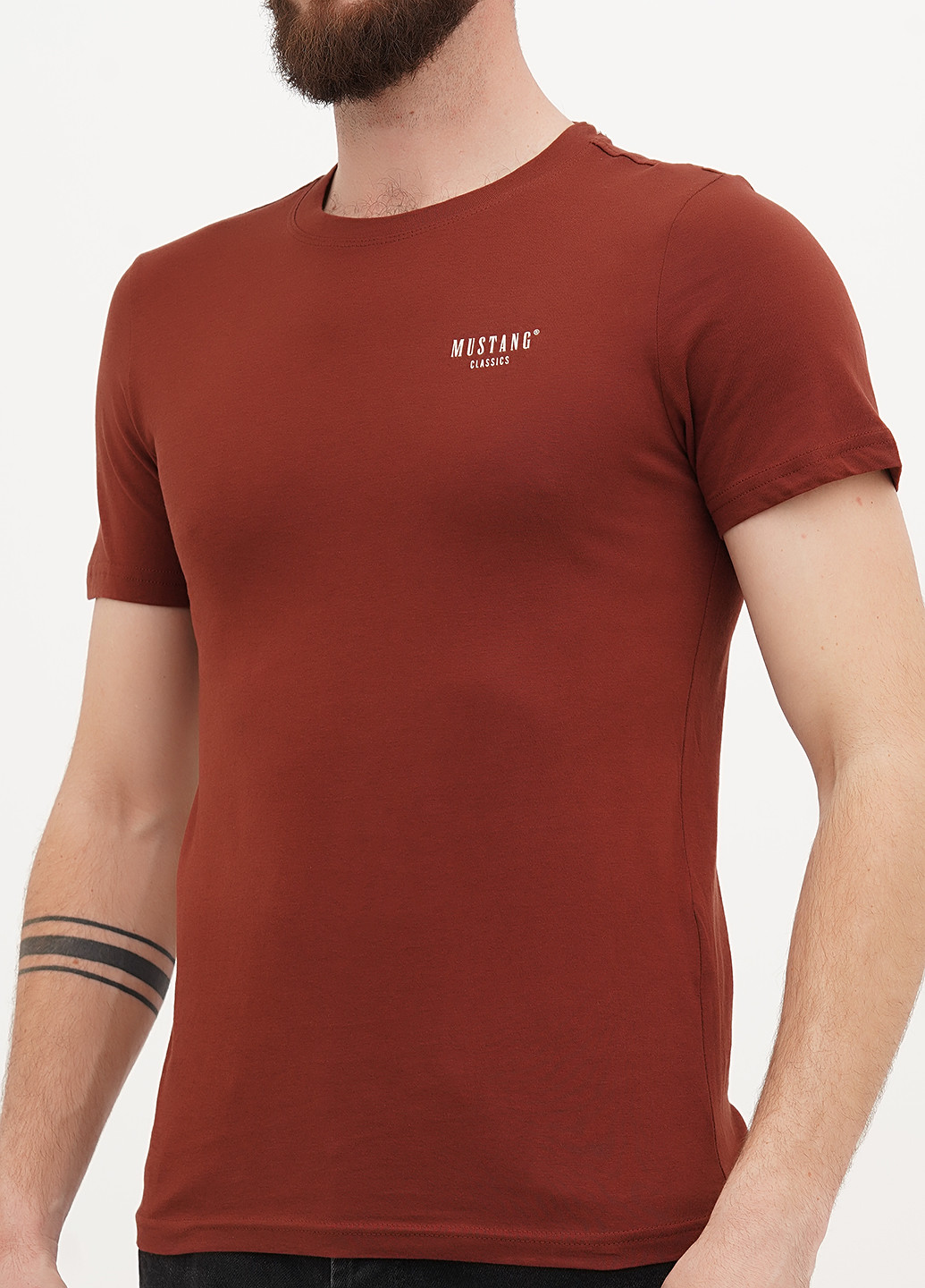 Коричнева футболка Mustang