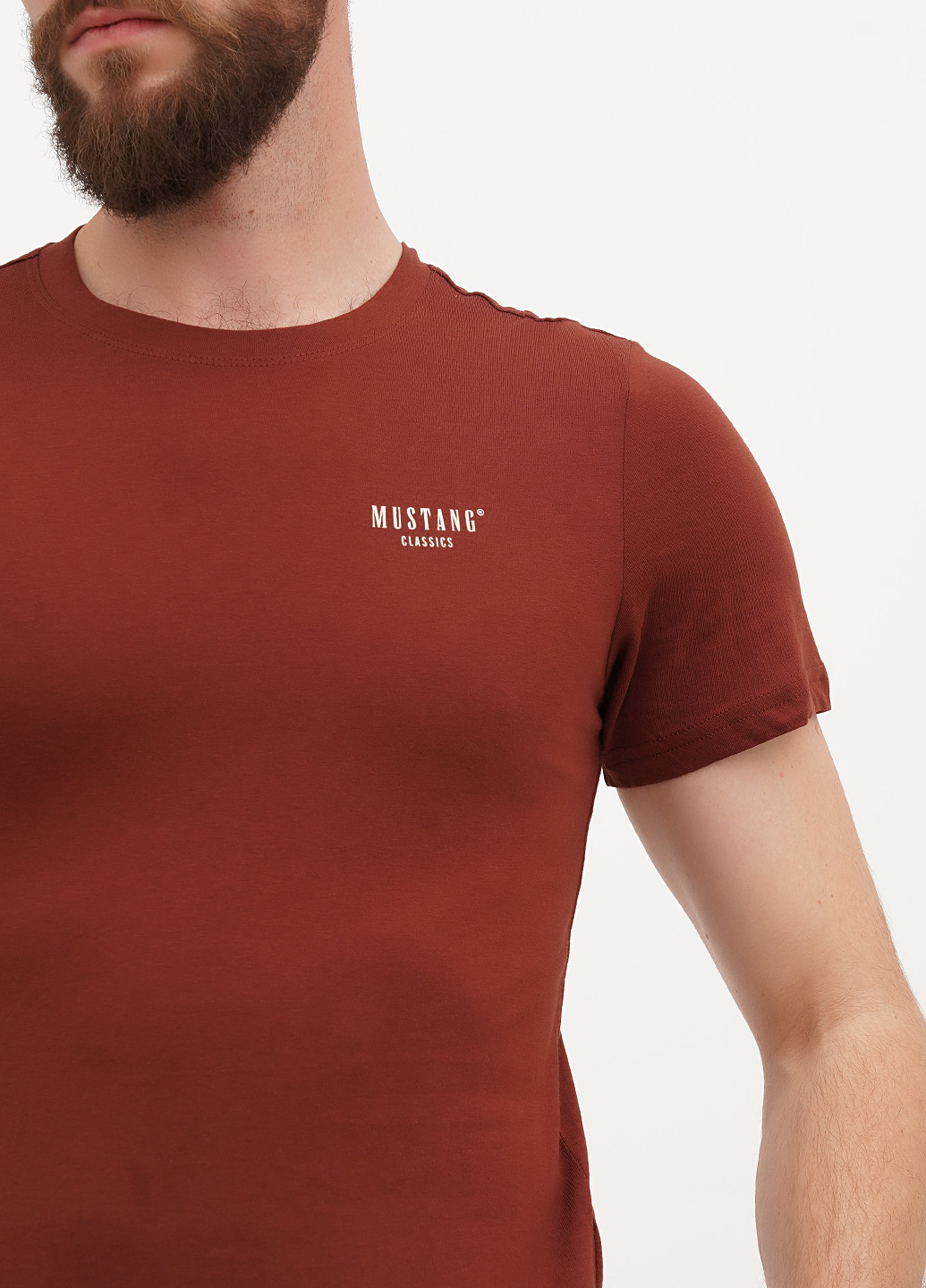 Коричнева футболка Mustang