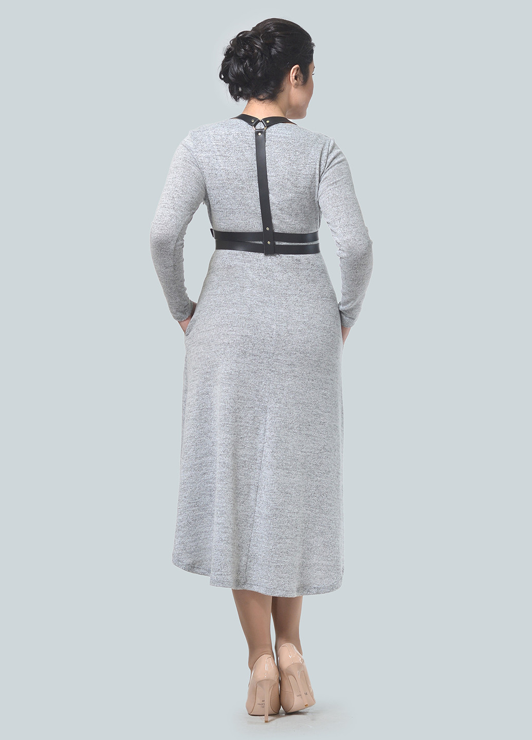 Світло-сіра кежуал сукня, сукня в стилі армпір Alika Kruss меланжева