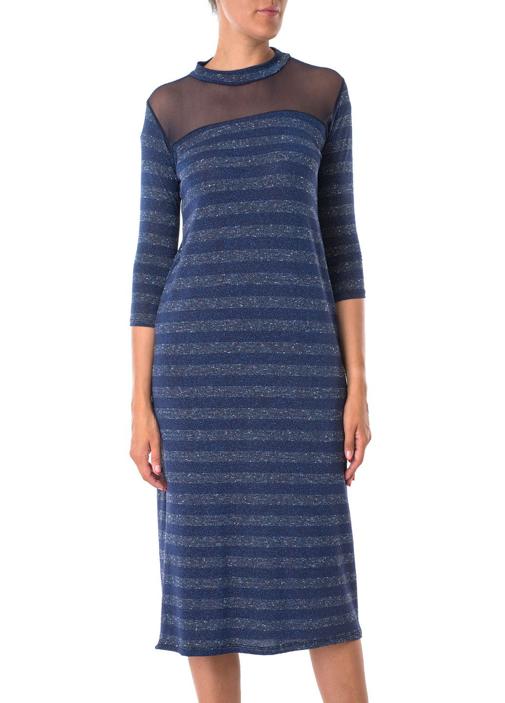 Синя кежуал сукня Miss Miss в смужку