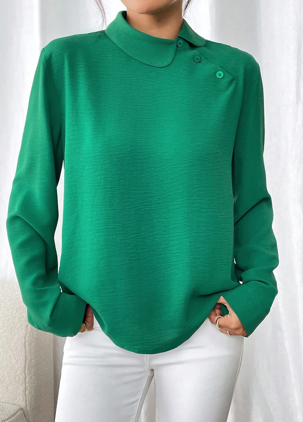 Зелёная блуза SHEIN