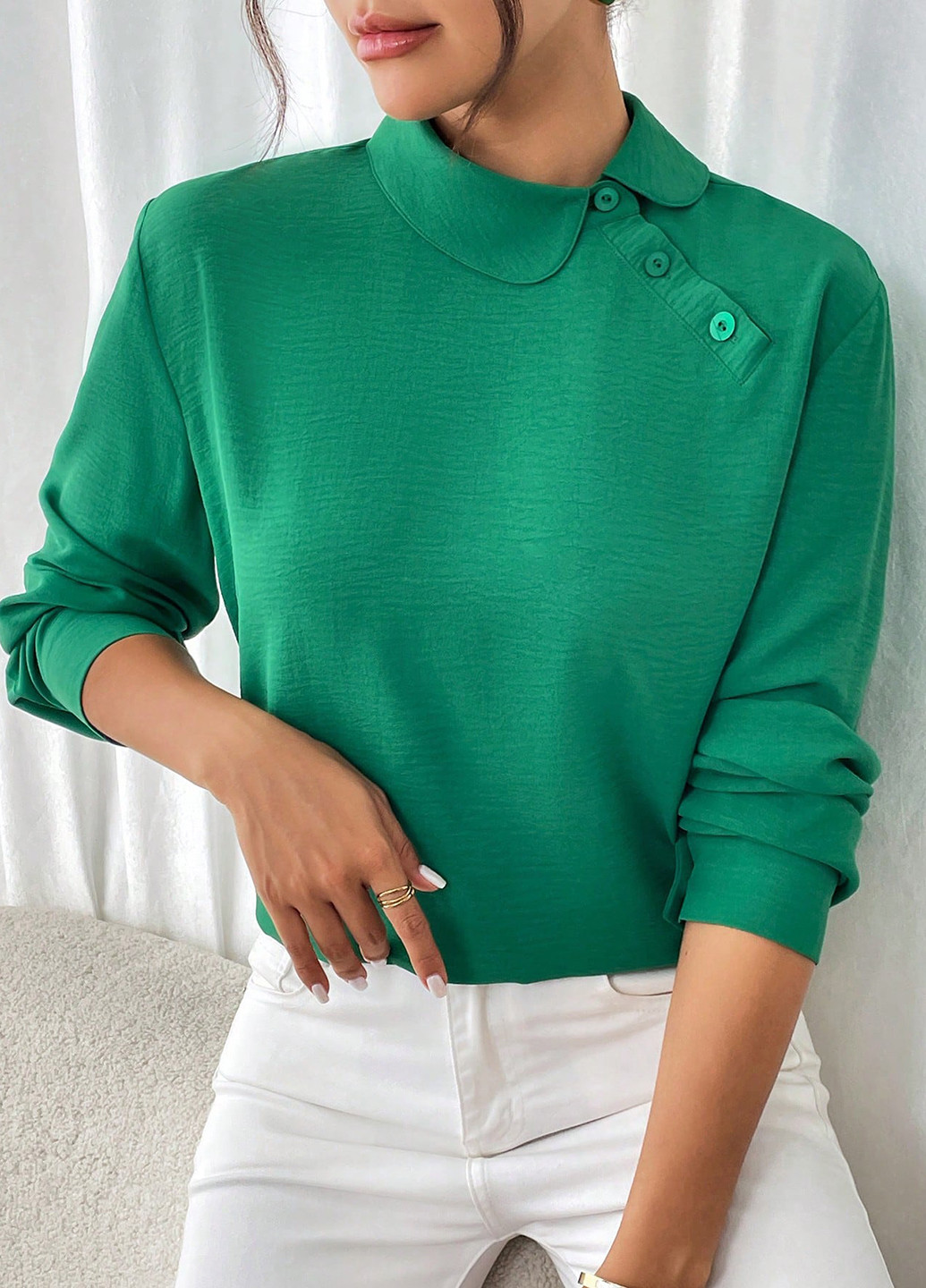 Зелёная блуза SHEIN