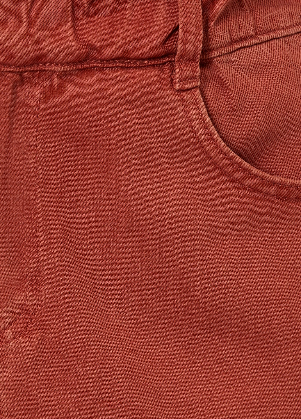 Терракотовая джинсовая однотонная юбка KOTON