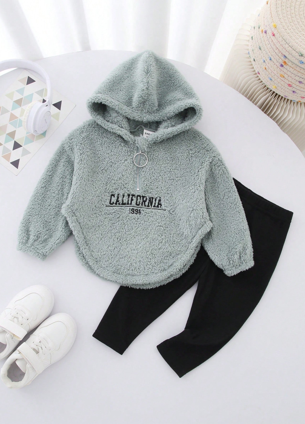 Комбінований демісезонний костюм (толстовка, легінси) SHEIN