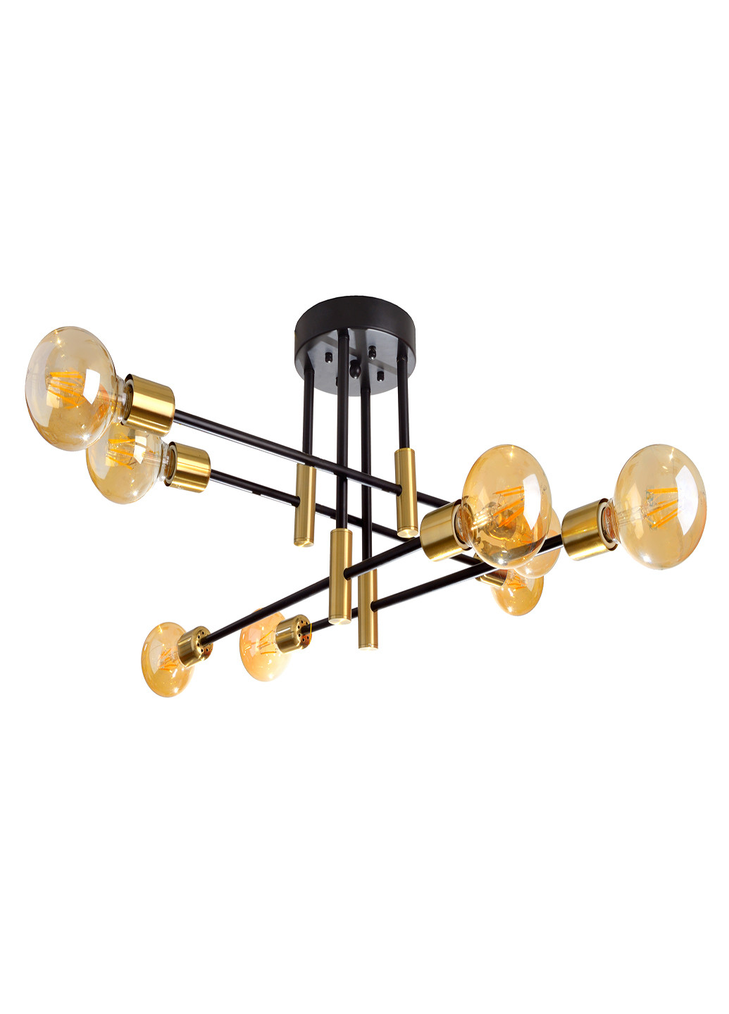 Потолочная люстра на 8 лампочек BR-01 628C/8 E27 BK/G Brille (251891835)