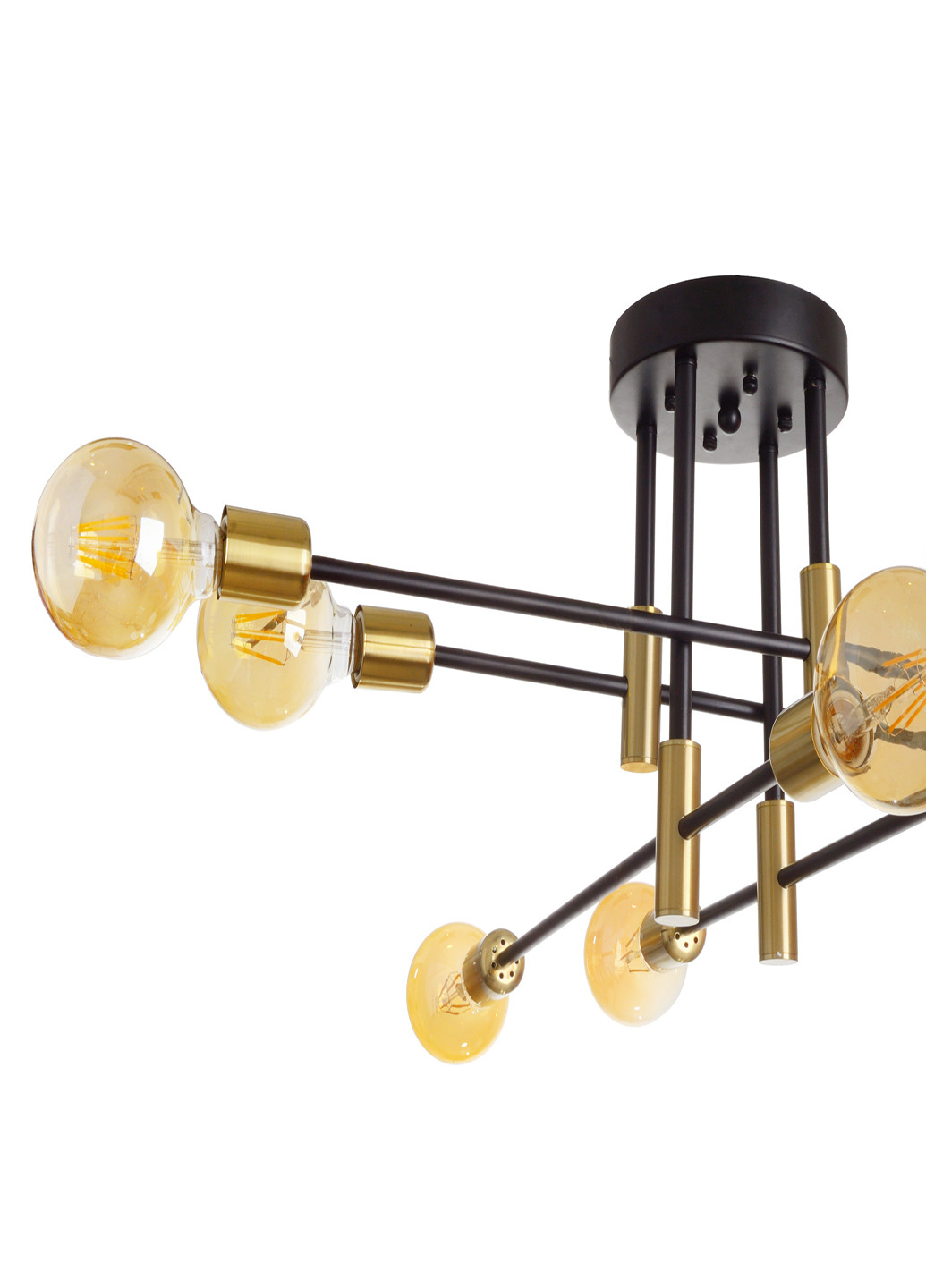 Потолочная люстра на 8 лампочек BR-01 628C/8 E27 BK/G Brille (251891835)