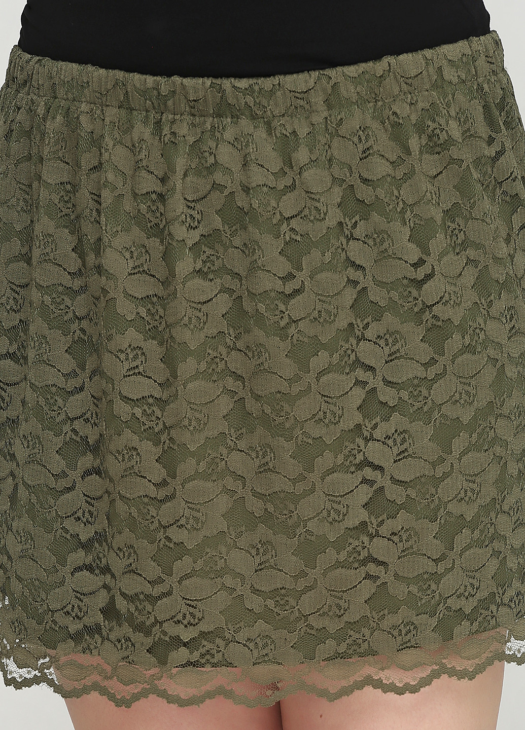 Оливковая кэжуал цветочной расцветки юбка Xhilaration мини