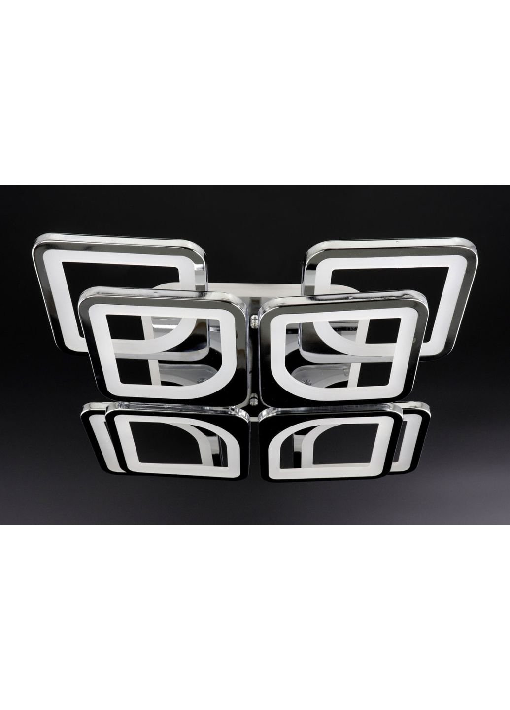 Люстра потолочная LED с пультом A2281/4+4S-RGB-ch Хром 11х43х43 см. Sunnysky (253527930)