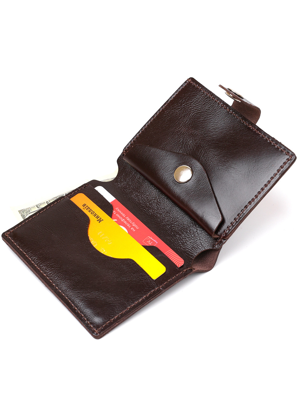 Мужское кожаное портмоне 9х10х1 см Shvigel (253491358)