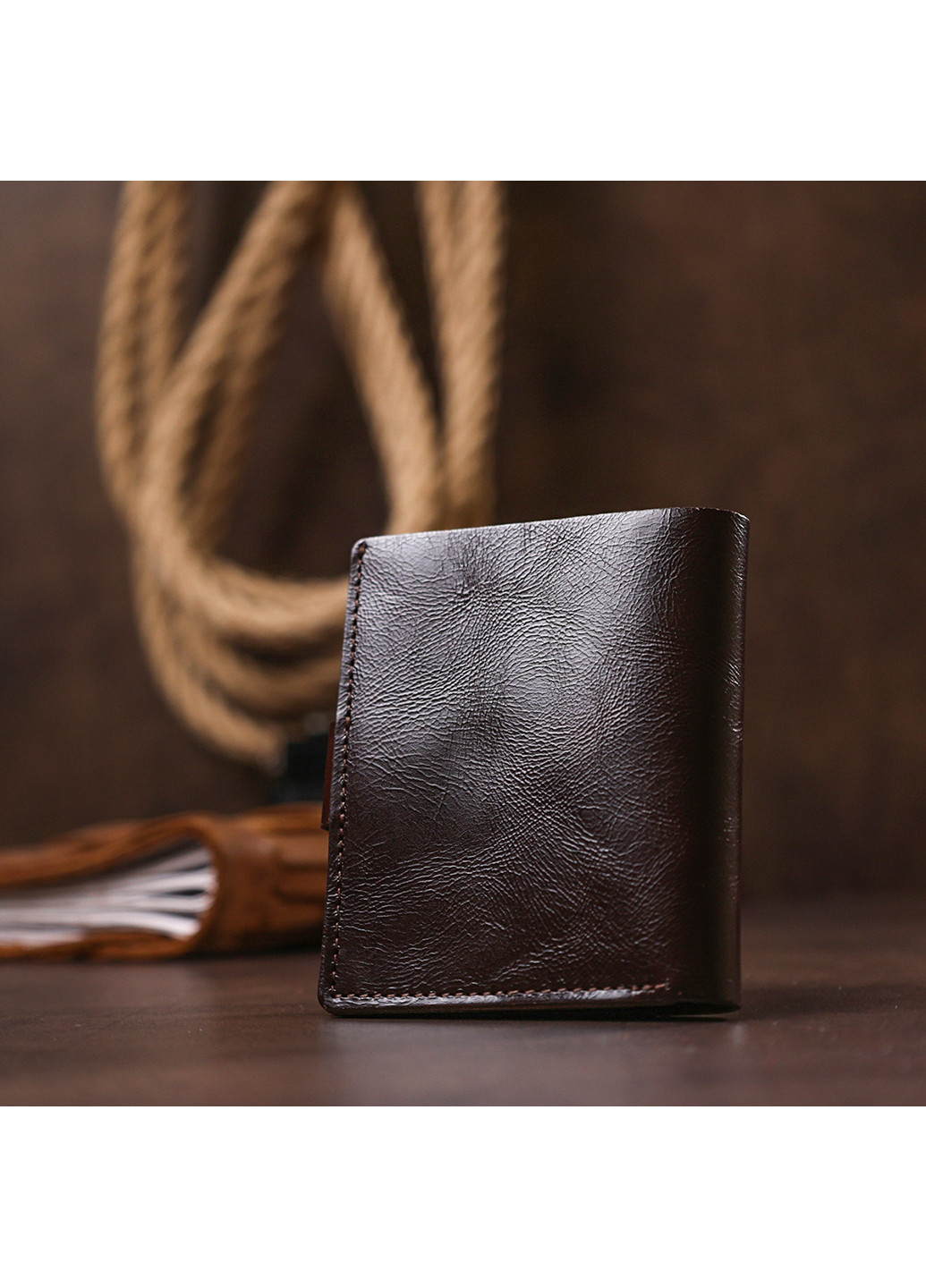 Мужское кожаное портмоне 9х10х1 см Shvigel (253491358)