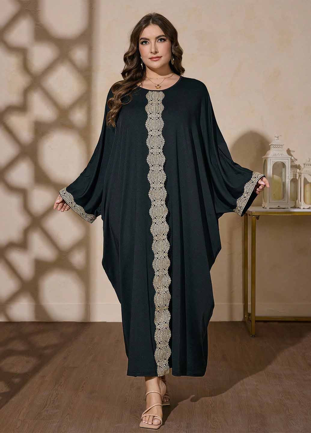 Чорна вечірня, кежуал сукня балон SHEIN однотонна