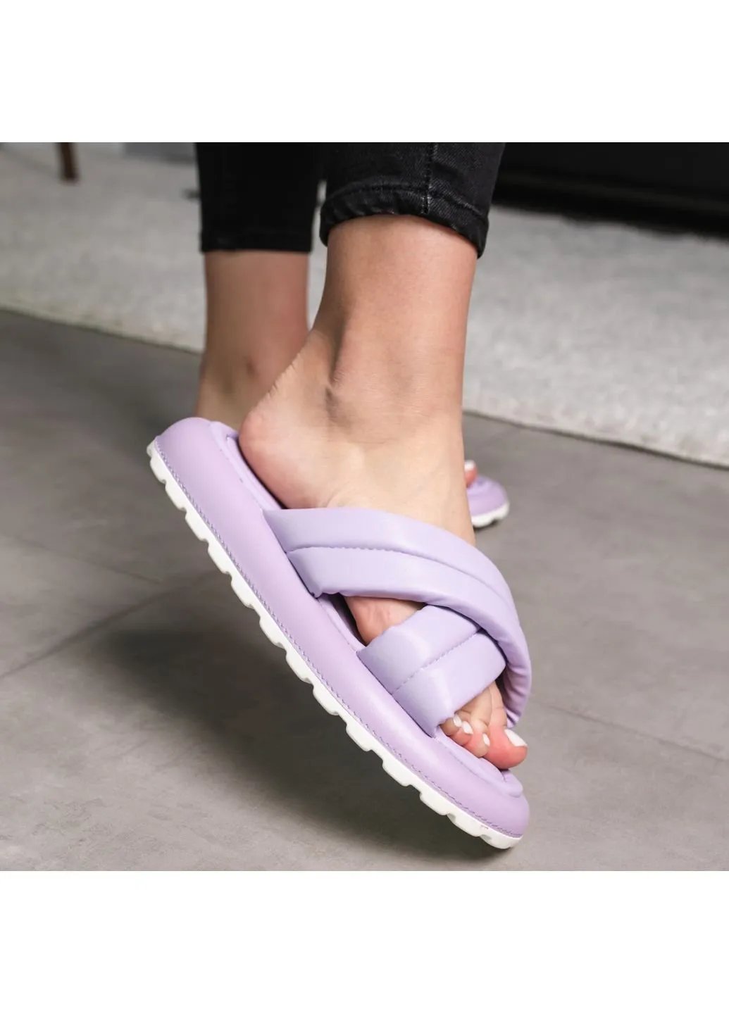 Фиолетовые шлепанцы женские oliver 3595 Fashion