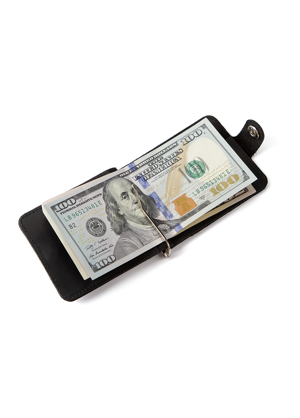 Чоловічий шкіряний затискач для грошей 10,7х7,5х1 см Shvigel (253174650)