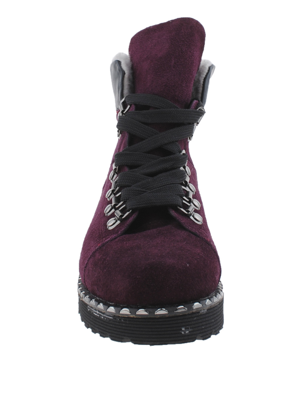 Зимние ботинки тимберленды A & B с заклепками из натуральной замши