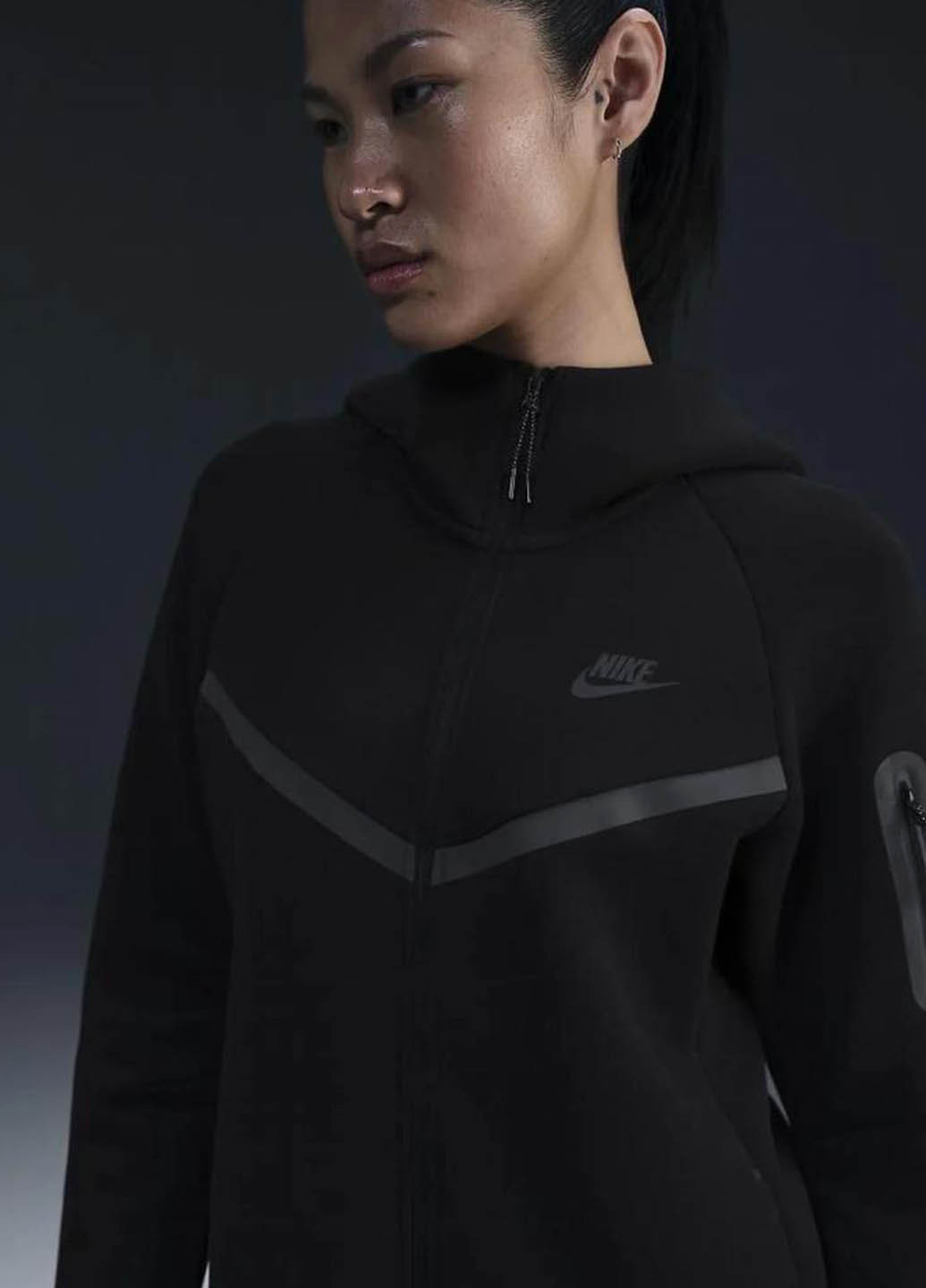 Кофта HV6747-010 Nike W NSW TCH FLC WR FZ HDY 2 (365688238)