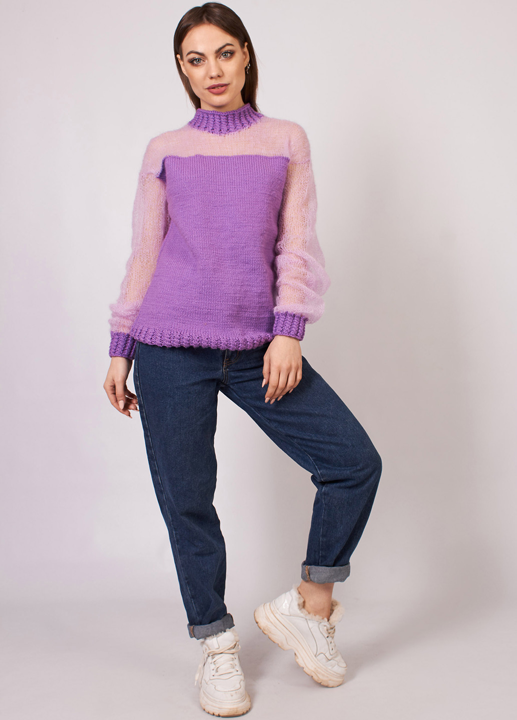 Фиолетовый демисезонный свитер Keslove