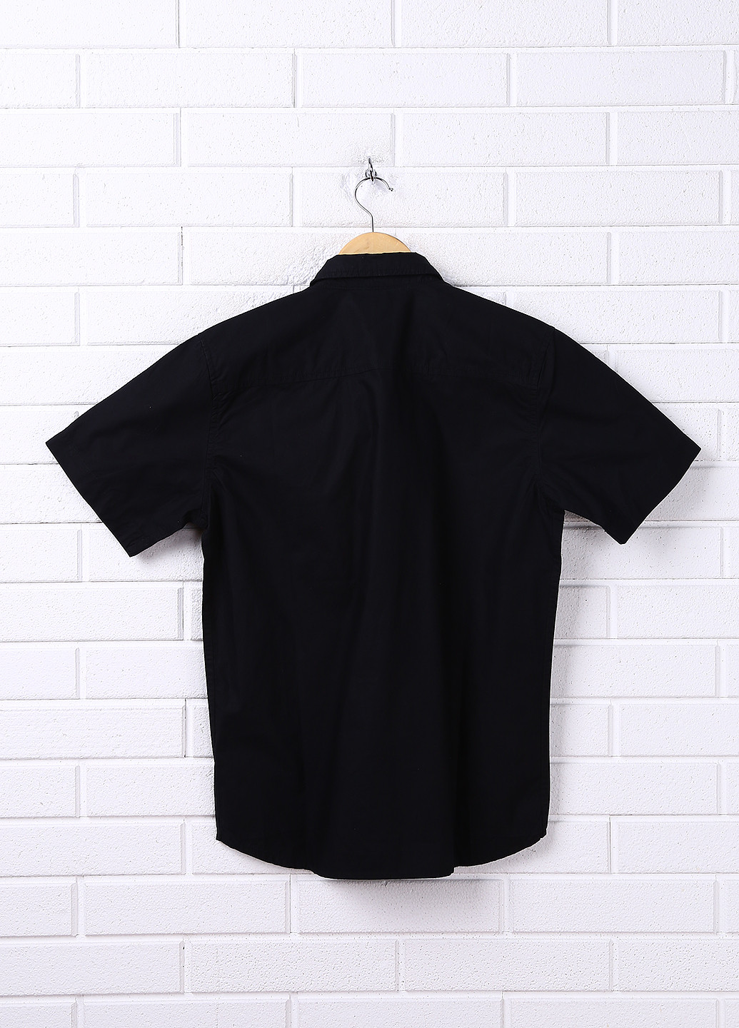 Черная кэжуал рубашка Quiksilver с коротким рукавом