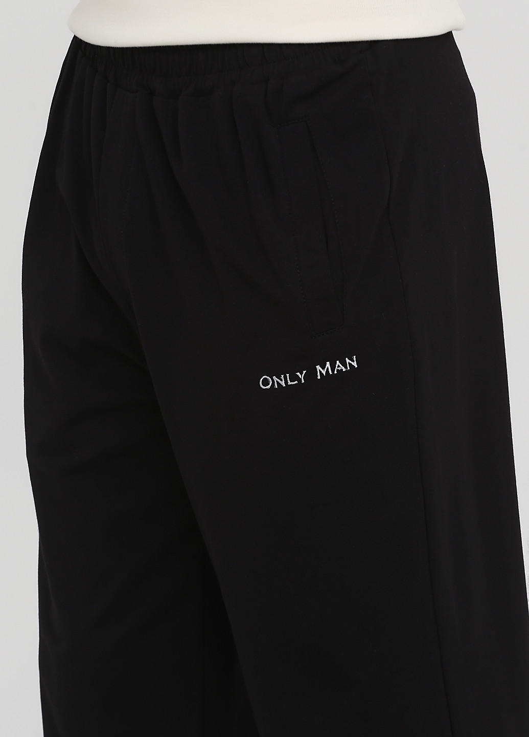 Черные спортивные летние прямые брюки Only Man