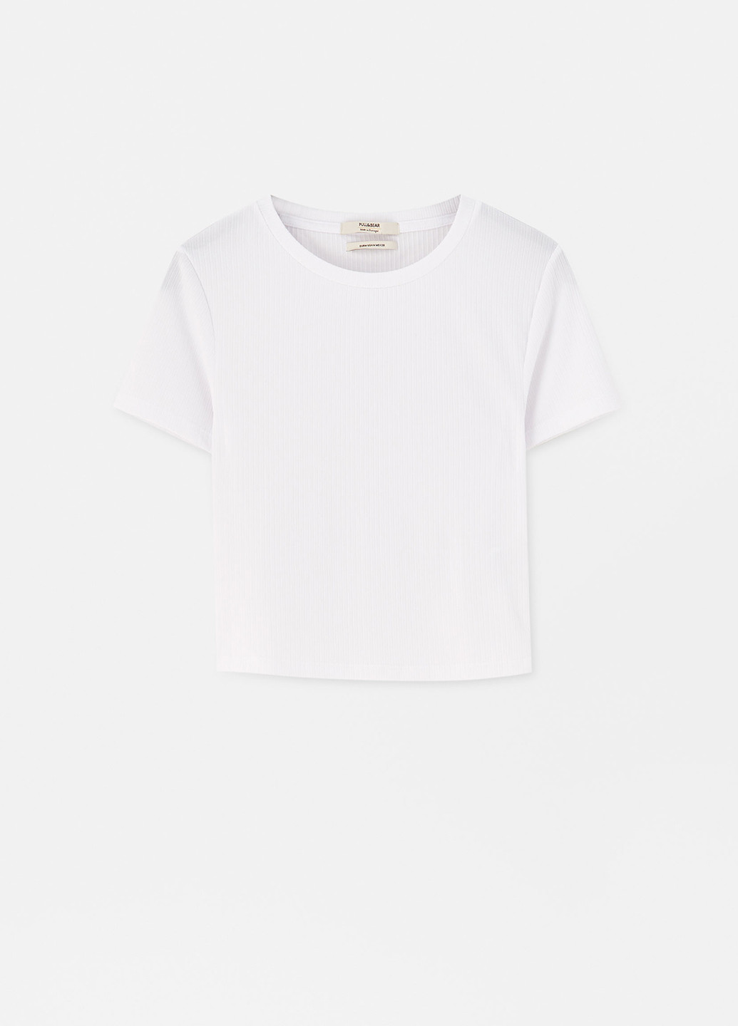 Белая летняя футболка Pull & Bear