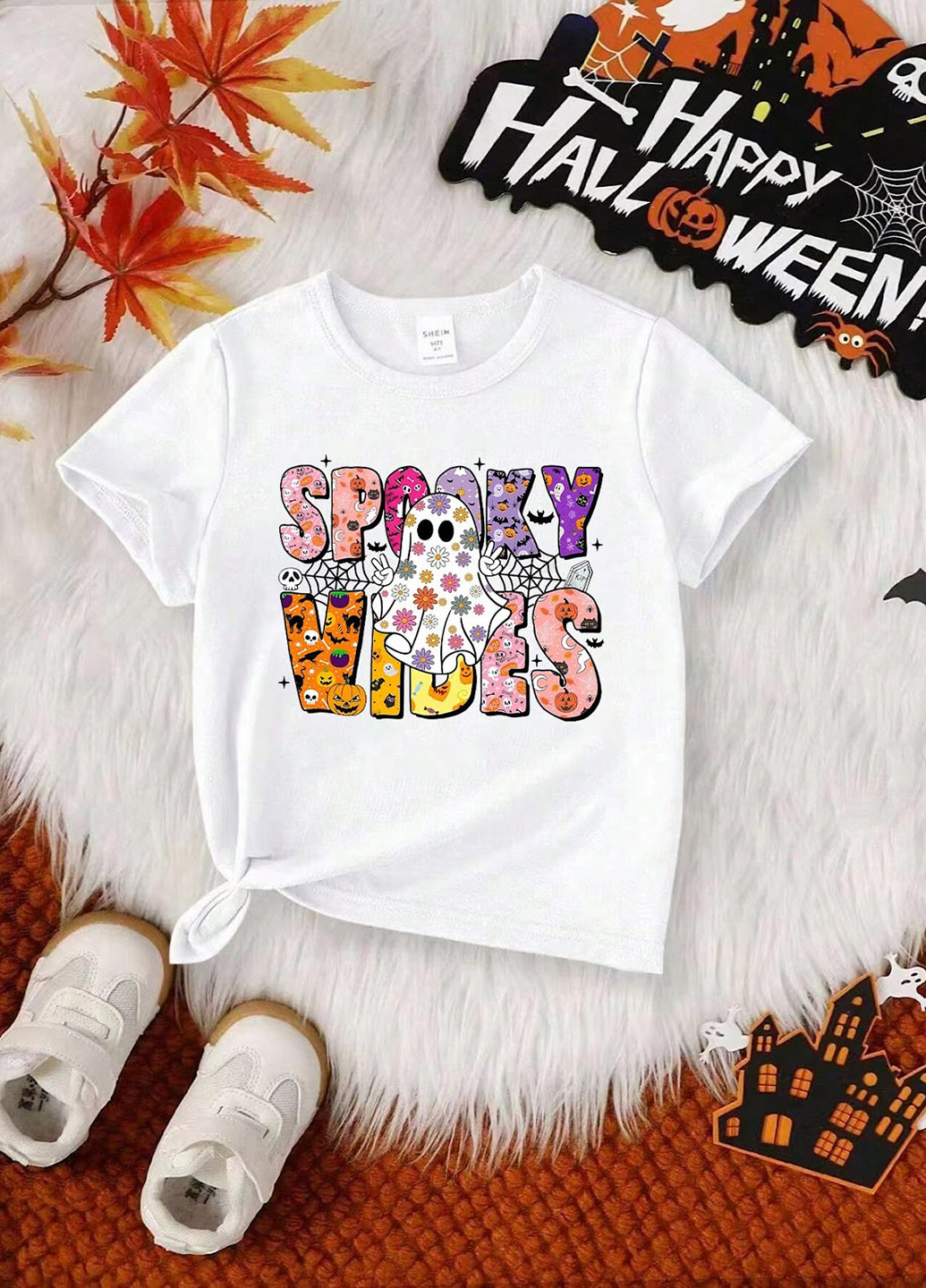 Біла літня футболка SHEIN