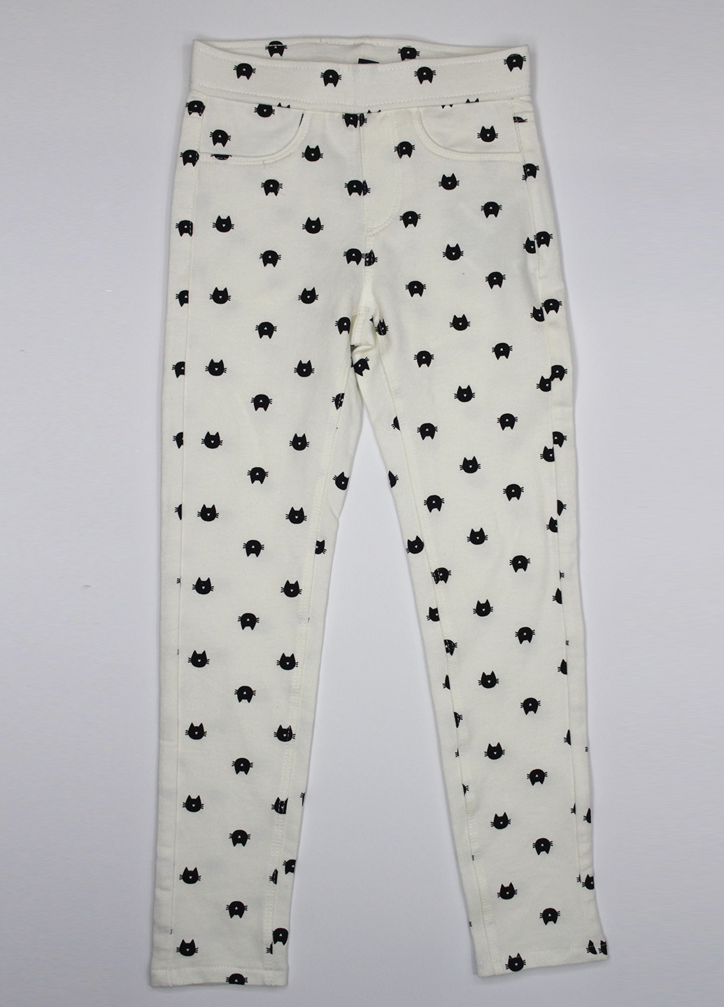 Белые кэжуал демисезонные зауженные брюки Kiabi