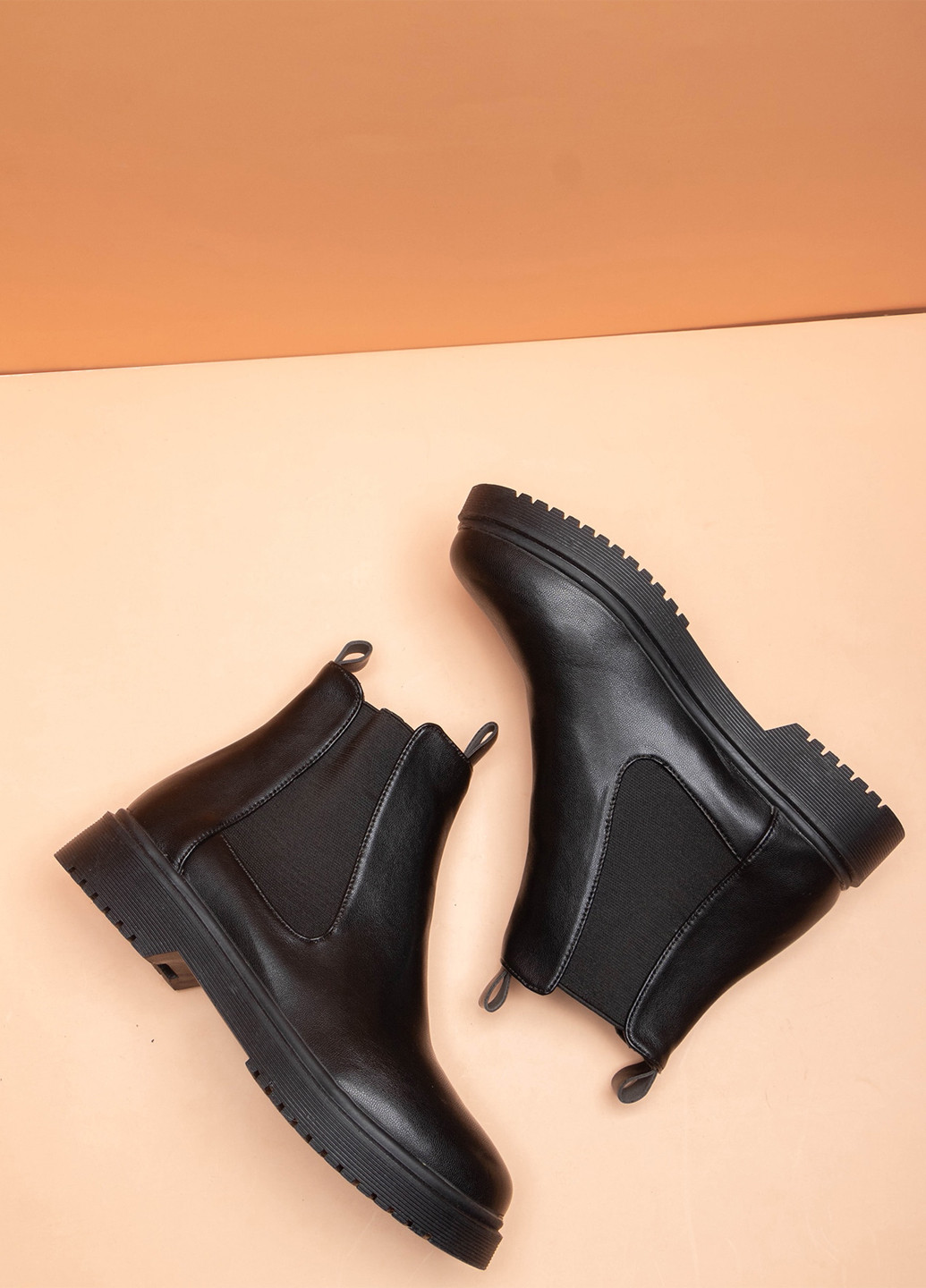 Осенние ботинки челси SHEIN без декора из искусственной кожи, из полиуретана