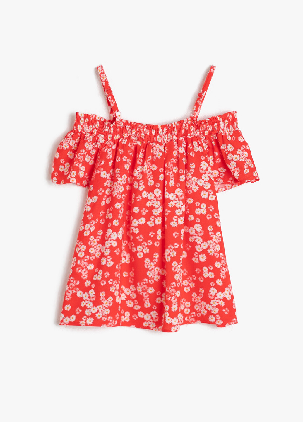 Красная цветочной расцветки блузка KOTON летняя