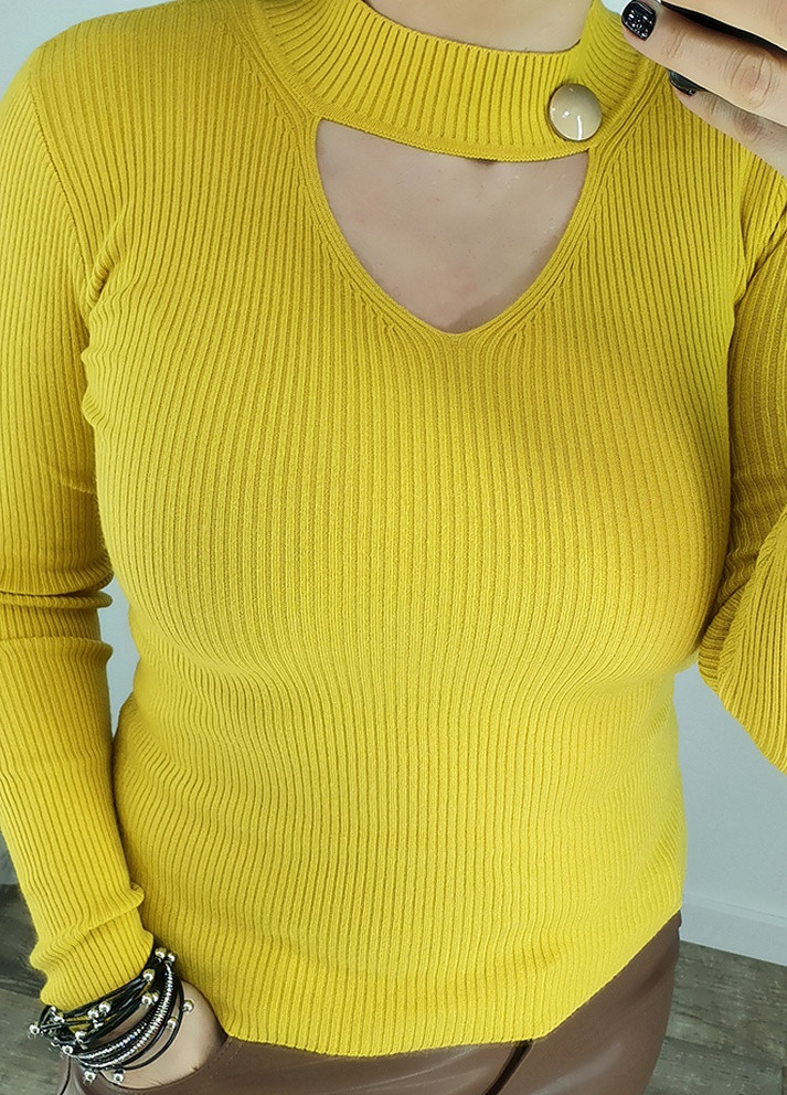 Гірчичний демісезонний светр жіночий TRG