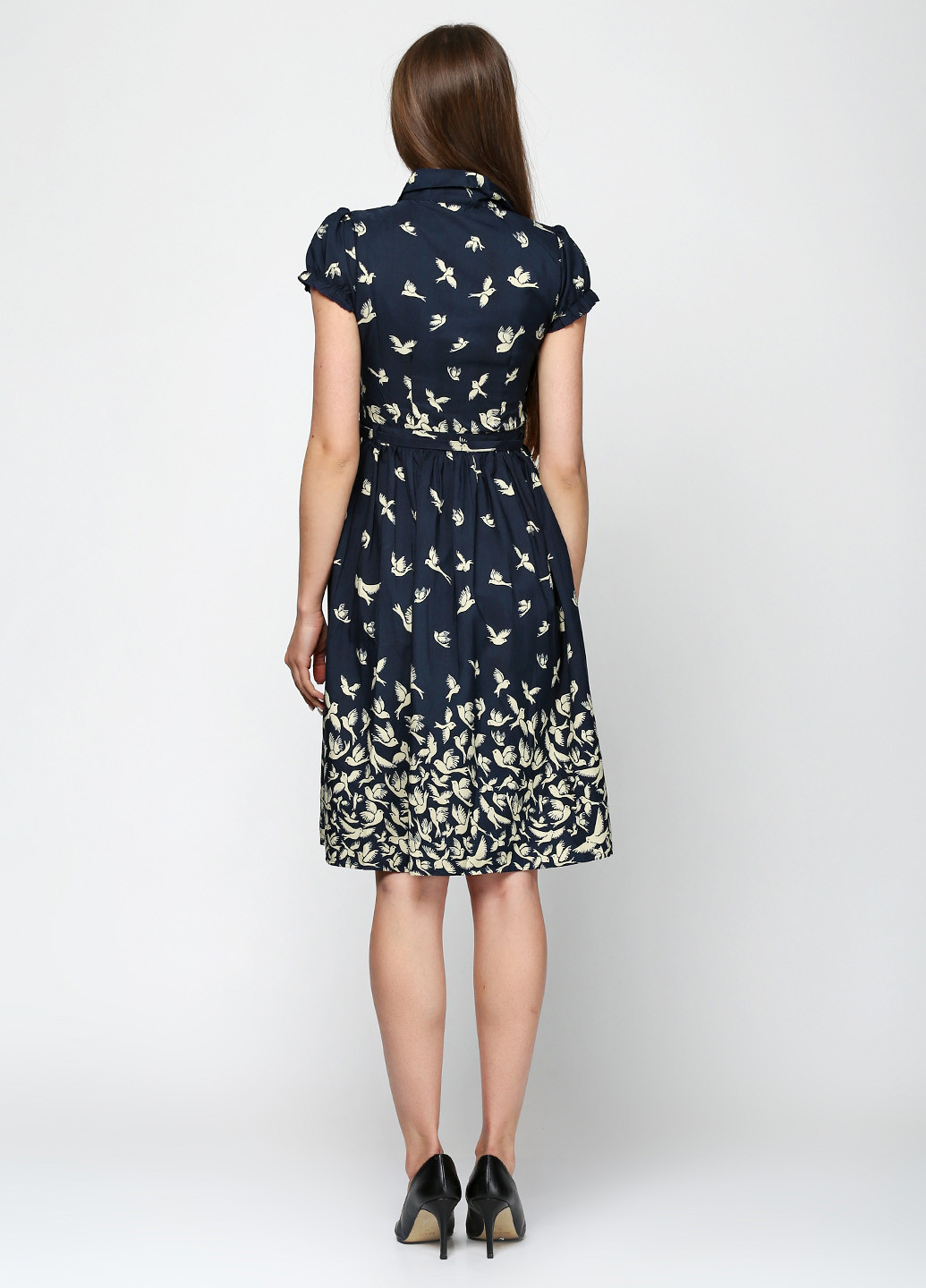 Темно-синее кэжуал платье Mela Loves London с животным (анималистичным) принтом