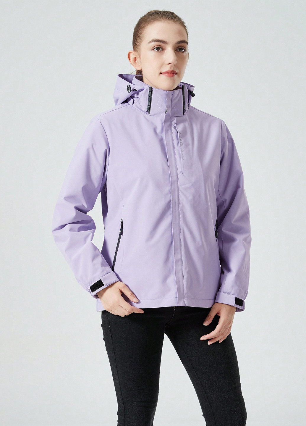 Сиреневая демисезонная куртка SHEIN