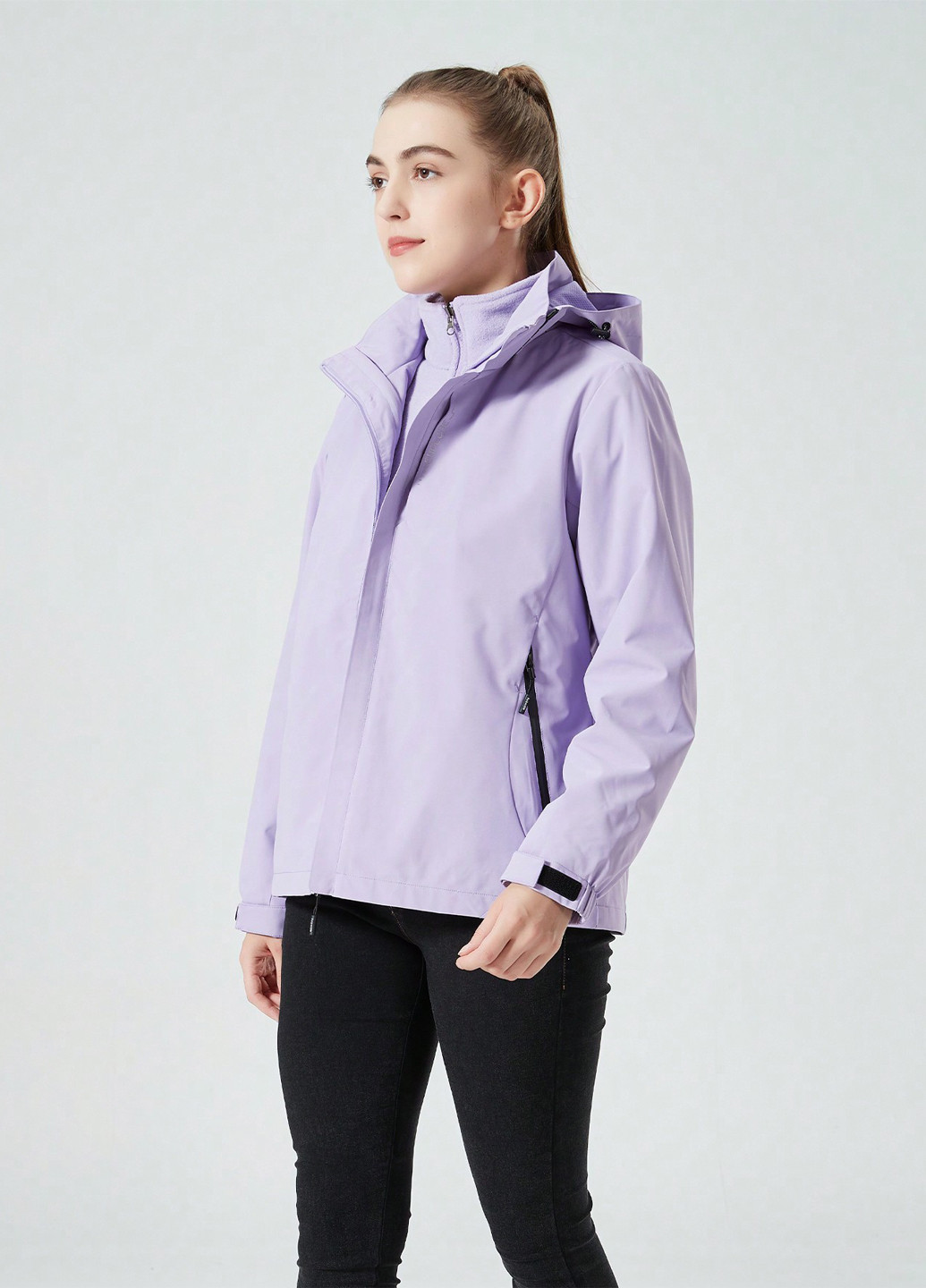 Сиреневая демисезонная куртка SHEIN