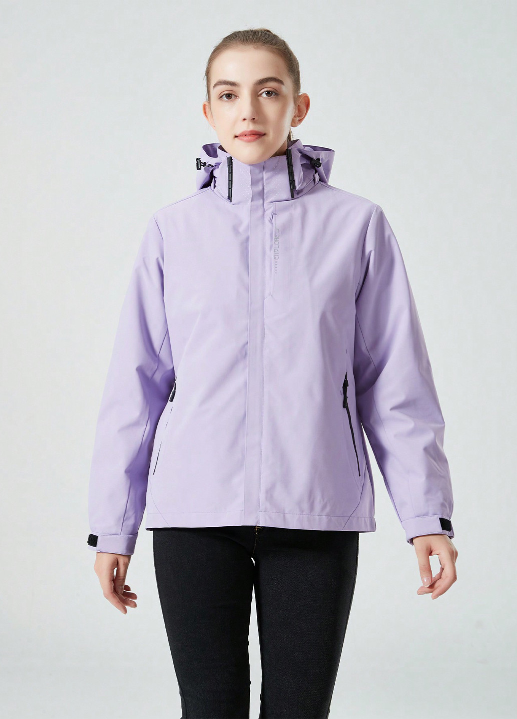 Сиреневая демисезонная куртка SHEIN