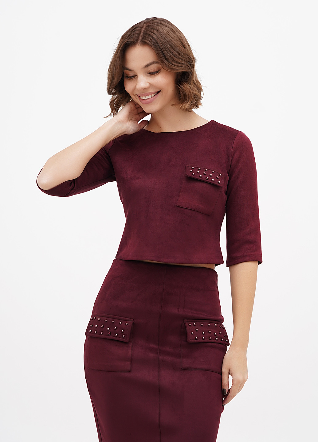 Бордова блуза Sassofono