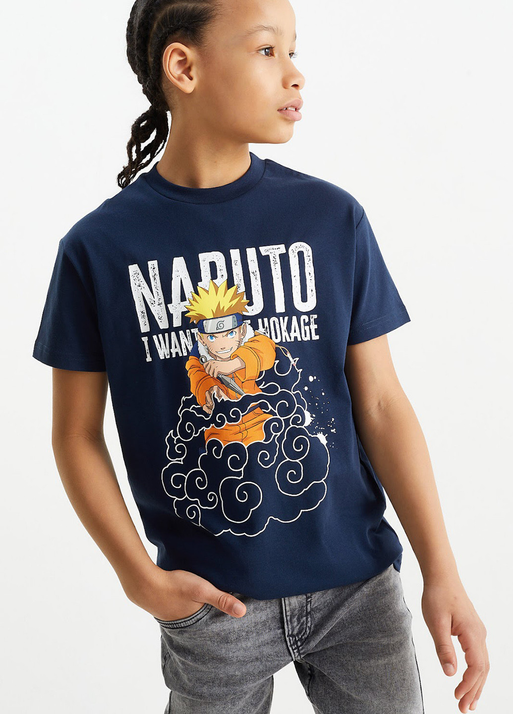 Темно-синяя летняя футболка C&A