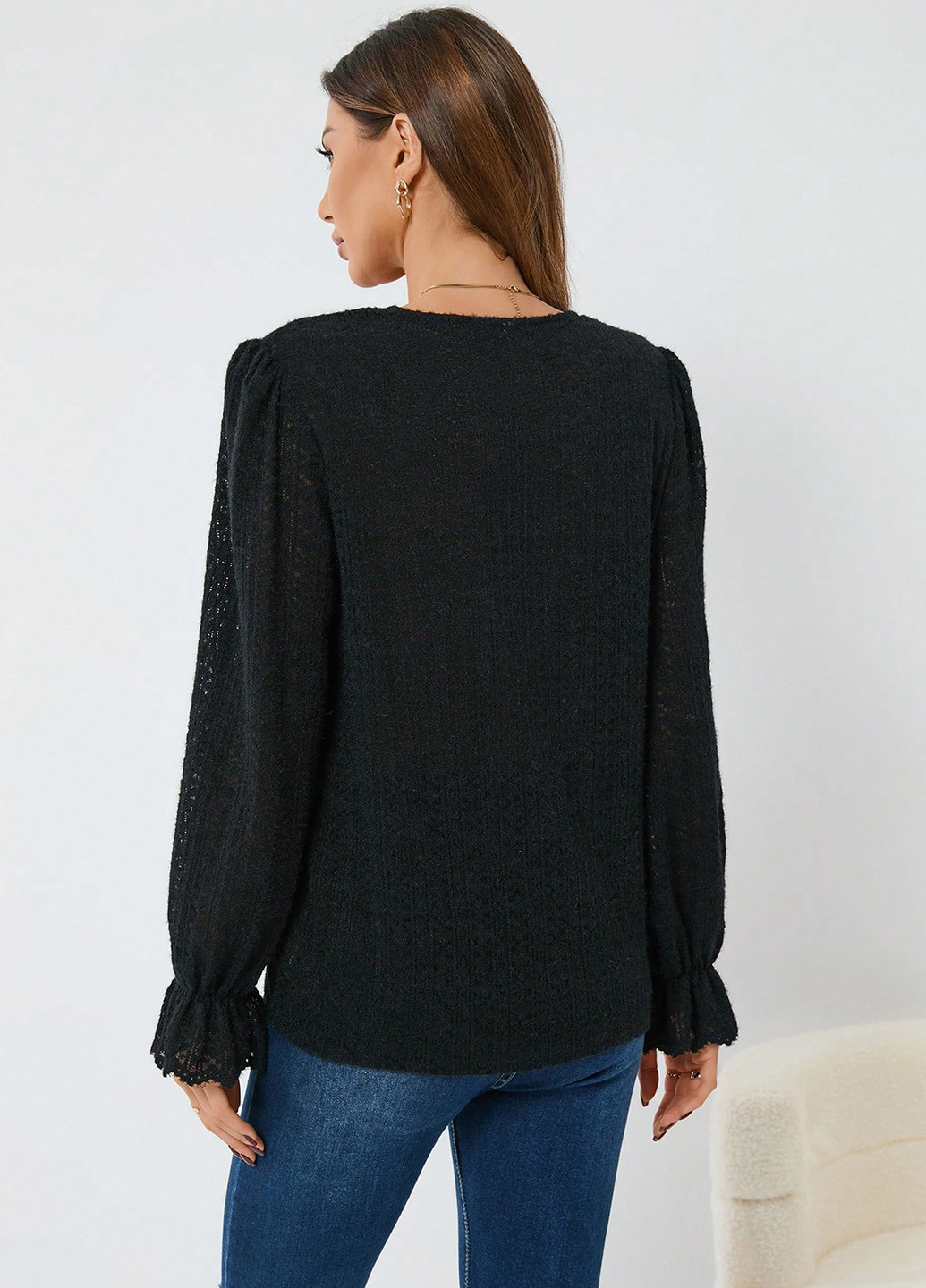 Чёрная блуза SHEIN