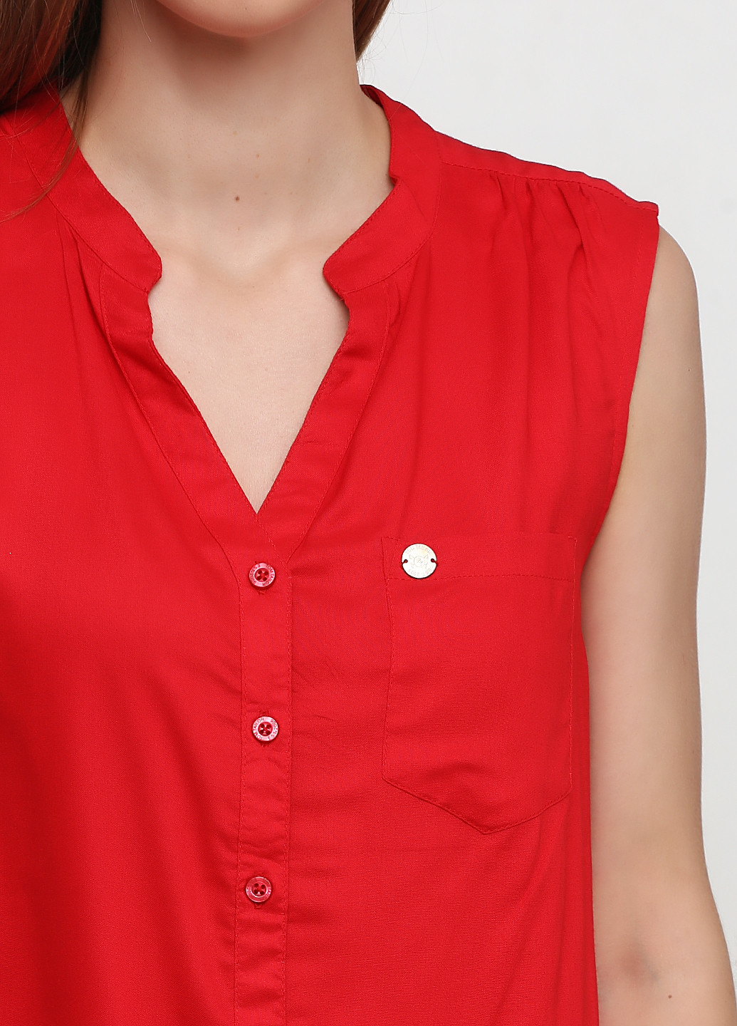 Красная летняя блуза Tom Tailor