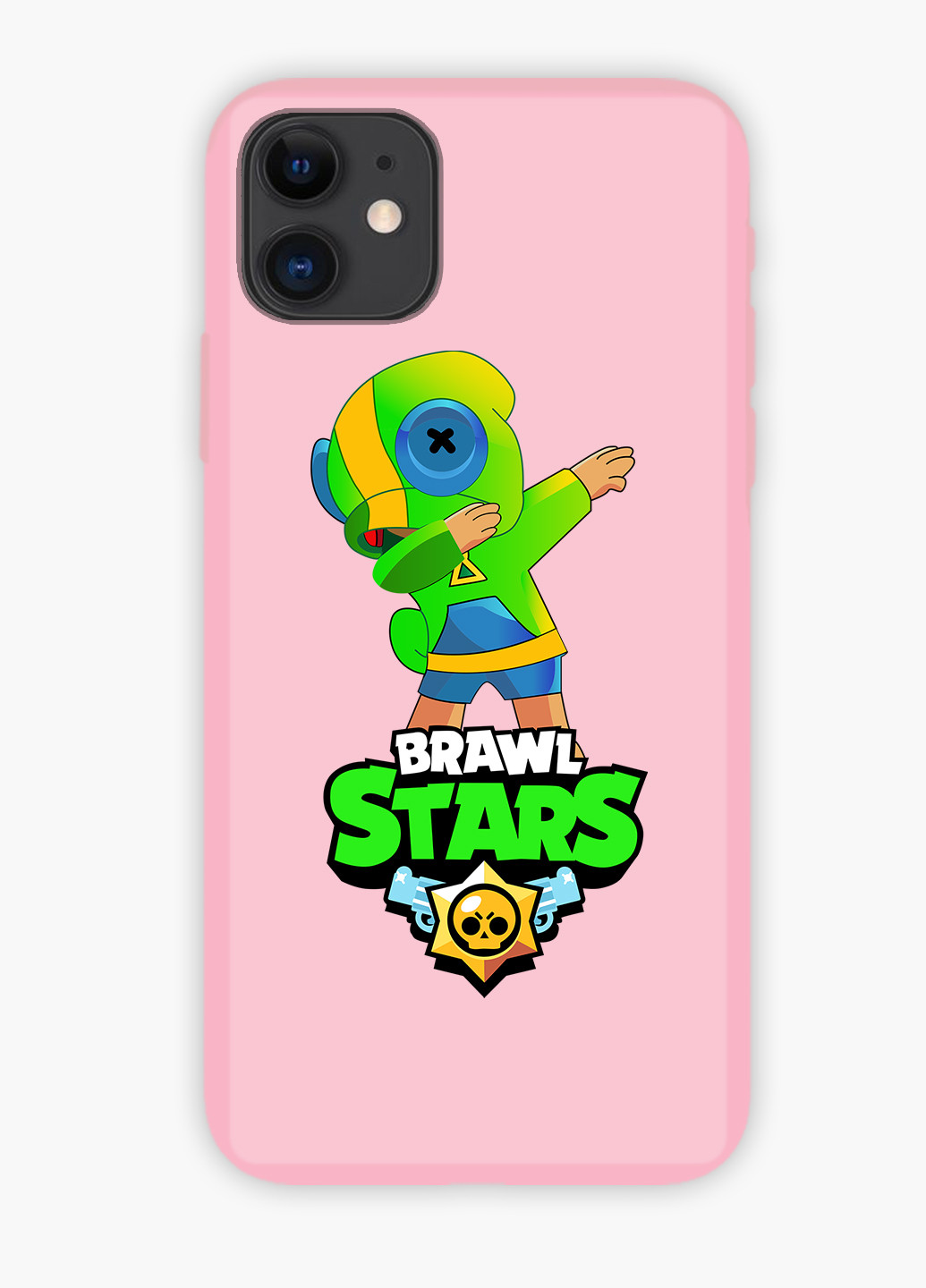 Чехол силиконовый Apple Iphone Xs Max Зеленый Леон Бравл Старс (Green Leon Brawl Stars) (8226-1705) MobiPrint (219517421)